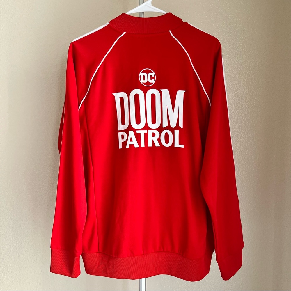 Adidas DC Doom Patrol Red Track Jacket Size L